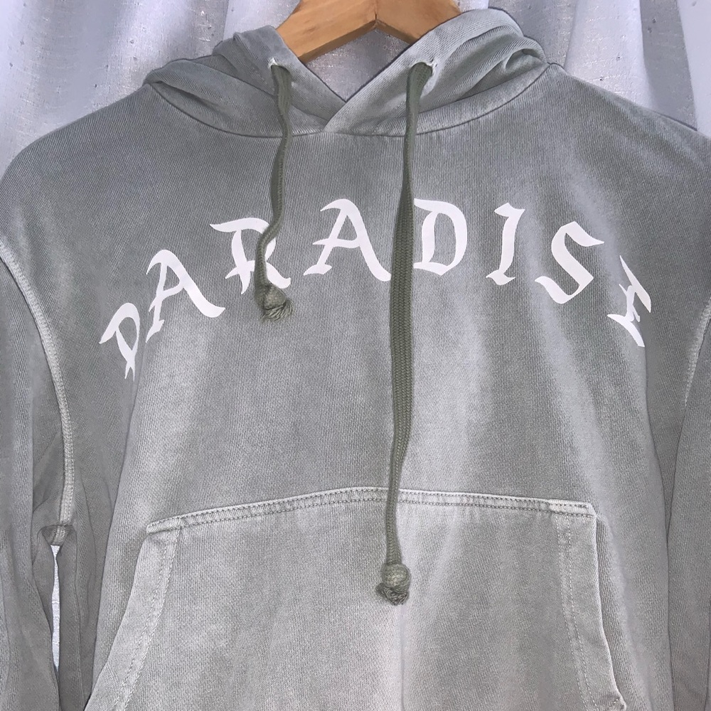 Paradise green cropped hoodie